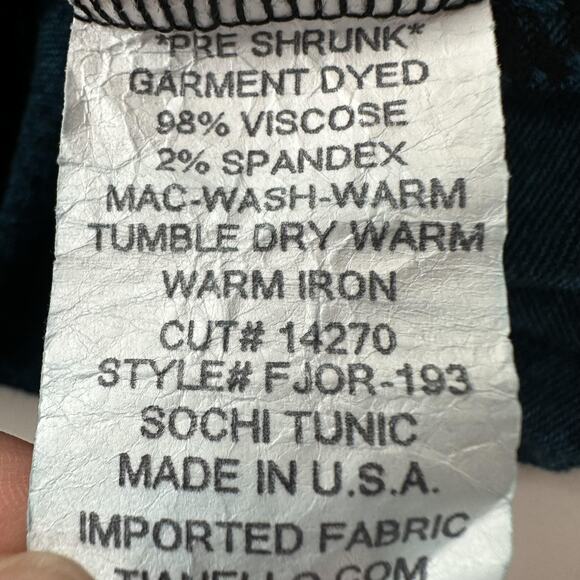 Tianello Sochi Tunic Womens Medium Velvet Pattern Long Sleeve Made in USA - Picture 6 of 9